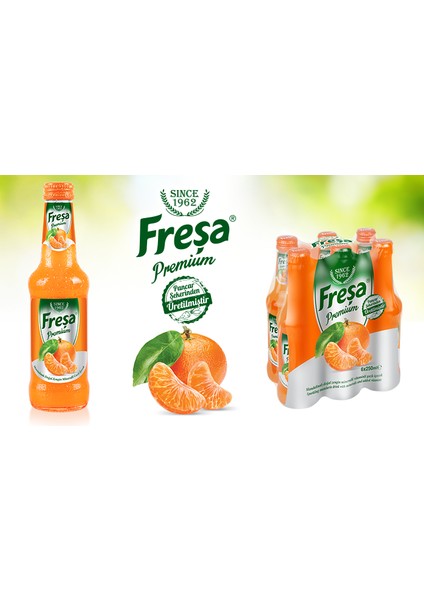 Premium Mandalinalı Vitaminli Maden Suyu 250 ml x 6 Adet