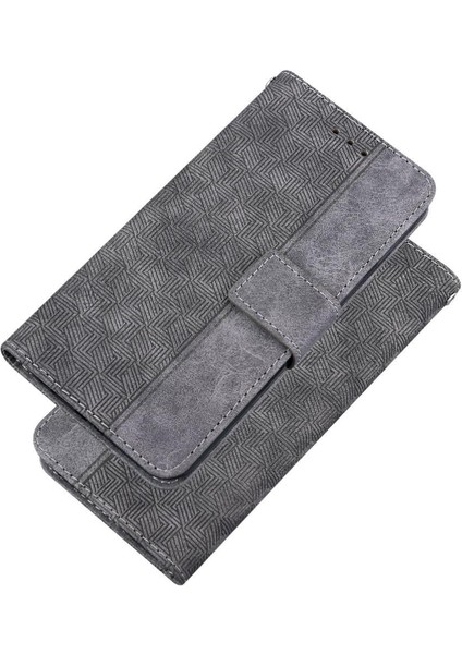 Oppo Oppo 12 Pro 5g Için Flip Case Premium Pu Deri Geometrik Kabartmalı (Yurt Dışından) fırsatları