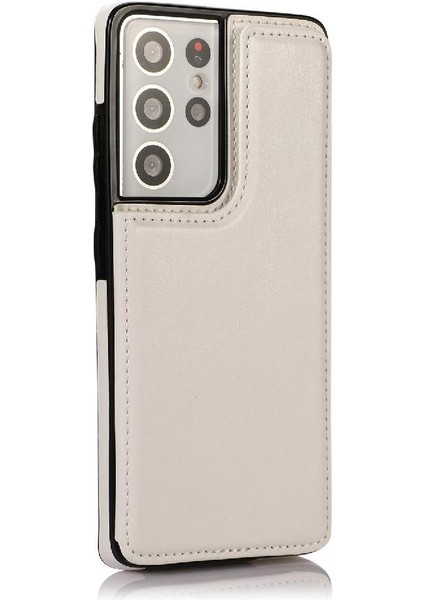 Kart ile Samsung Galaxy S21 Ultra Çift Manyetik Toka Için Cüzdan Kılıf (Yurt Dışından) fırsatları