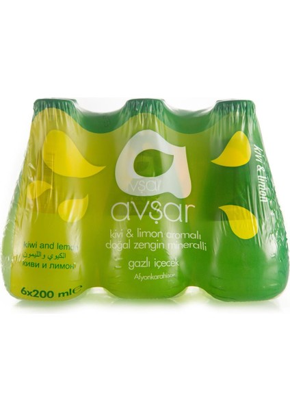 Kivi Limon Aromalı Maden Suyu 200 ml x 6 Adet