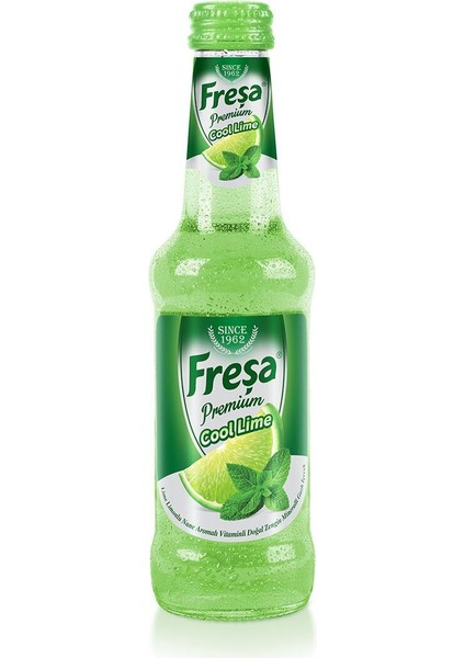 Premium Cool Lime Limonlu Nane Aromalı Maden Suyu 250 ml x 24 Adet