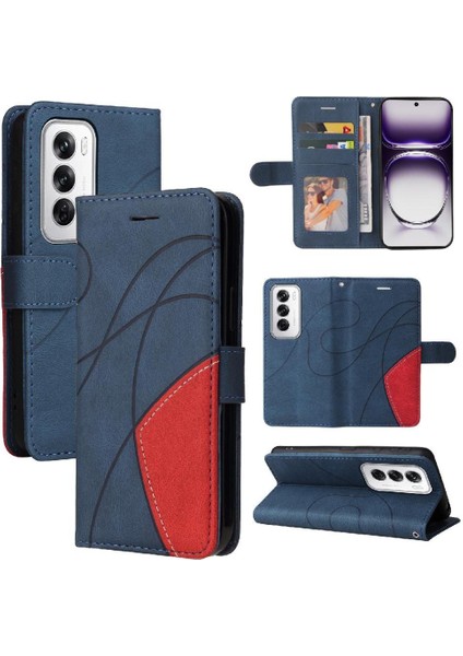 Kart Yuvası Standı Rengi ile Oppo Oppo 12 5g Deri Cüzdan Için Flip Case (Yurt Dışından)