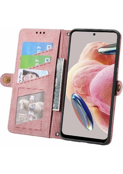 Xiaomi Redmi Not 12 Için Flip Case 4g Darbeye Deri Kılıf Kapak Çevirin (Yurt Dışından)