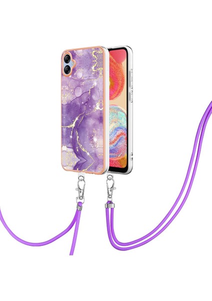 Samsung Galaxy A04E Mermer Anti-Scratch Yumuşak Crossbody Kordon Için Kılıf (Yurt Dışından) modelleri