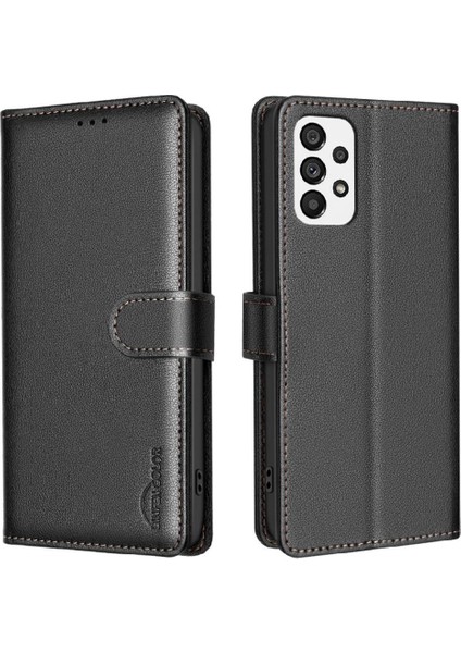 Samsung Galaxy M23 5g Rfıd Engelleme Kart Tutucu Kickstand Pu Için Flip Case (Yurt Dışından)