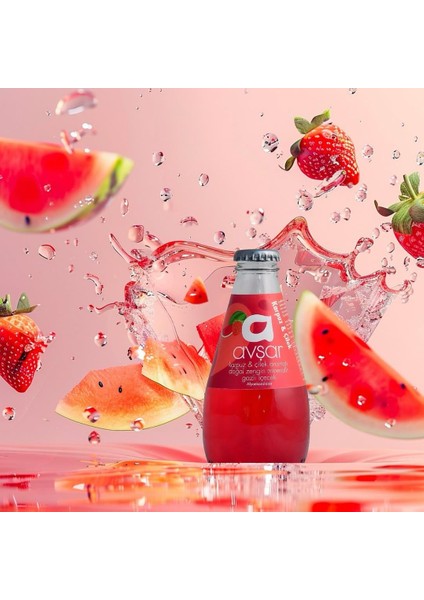Karpuz Çilek Aromalı Maden Suyu 200 ml x 6 Adet