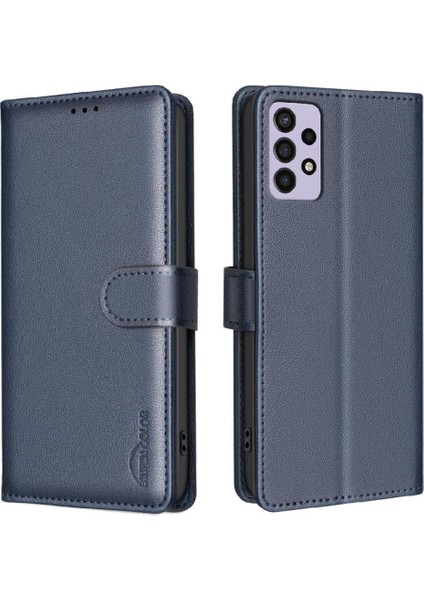 Samsung Galaxy A32 4g Kart Tutucu Kickstand Cüzdan Rfıd Pu Için Flip Case (Yurt Dışından)