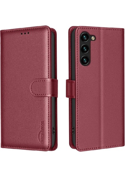 Samsung Galaxy S22 Artı Rfıd Engelleme Pu Deri Kart Tutucu Için Flip Case (Yurt Dışından)