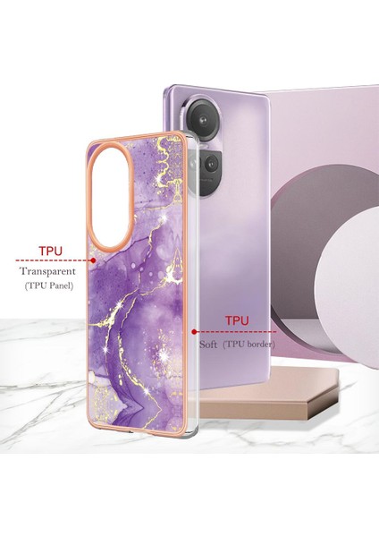 Oppo Oppo 10 Pro 5g Koruma Için Kılıf Mermer Desen Ince Tpu Yumuşak Tampon (Yurt Dışından)