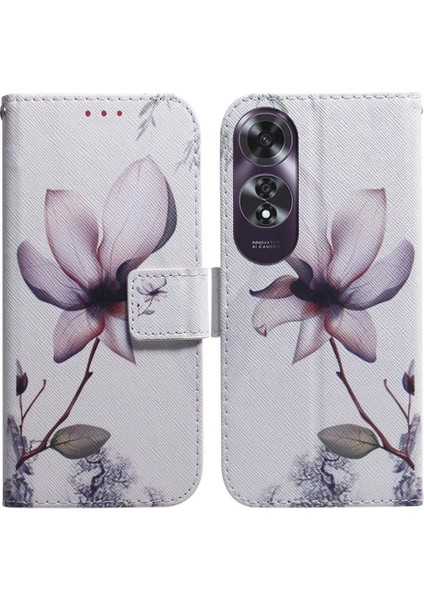 Oppo A60 4g Kart Yuvaları Için Flip Case Boyalı Pu Deri Manyetik Cüzdan (Yurt Dışından)