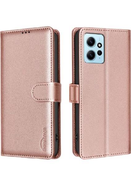 Xiaomi Redmi Not 12 Için Flip Case 4g Manyetik Rfıd Engelleme Kart Tutucu (Yurt Dışından)