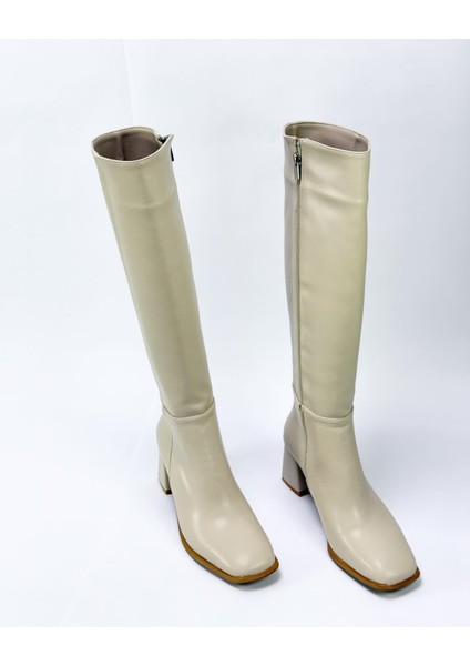 Suni Deri 6 cm Topuklu Içi Kürklü Çizme fiyatları