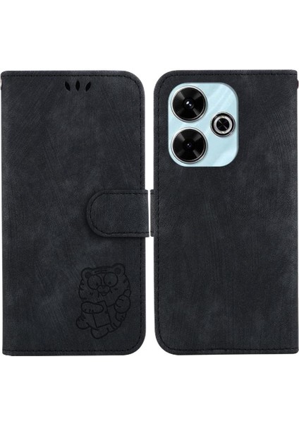 Xiaomi Poco M6 4g Için Kılıf Tutucu Kapak Kabartmalı Sevimli Kaplan Flip Folio (Yurt Dışından)