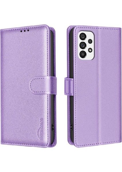 Samsung Galaxy M23 5g Rfıd Engelleme Kart Tutucu Kickstand Pu Için Flip Case (Yurt Dışından)