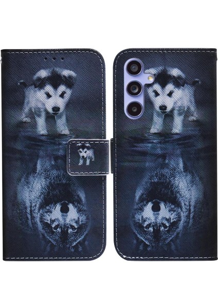 Samsung Galaxy M54 Kart Yuvaları Manyetik Kapatma Pu Deri Için Flip Case (Yurt Dışından)