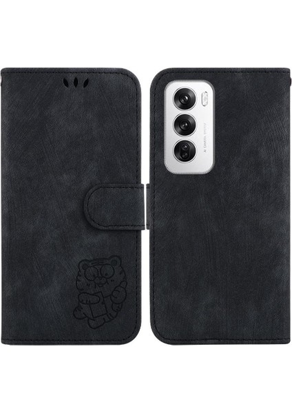 Oppo Için Kılıf Oppo 12 5g Kabartmalı Sevimli Kaplan Tutucu Kapak Kart Cebi (Yurt Dışından) fırsatları
