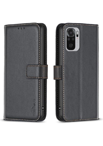 Xiaomi Redmi Not 10 Için Flip Case 4g Cüzdan Iş Çoklu Kart Yuvası Kılıf (Yurt Dışından)
