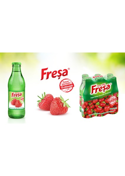 Çilek Aromalı Maden Suyu 200 ml x 6 Adet