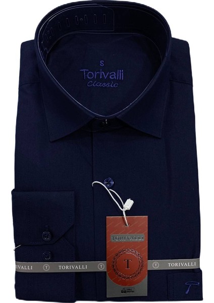 Klasik Fit Geniş Kesim Tek Cepli Kolay Ütülenebilen Mevsimlik Uzun Kollu Düz Renk Erkek Gömlek fırsatları