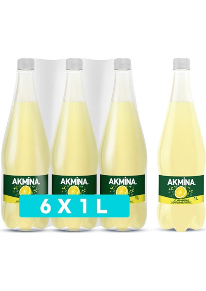 C Vitaminli Limon Aromalı Maden Suyu 1 lt x 6 Adet