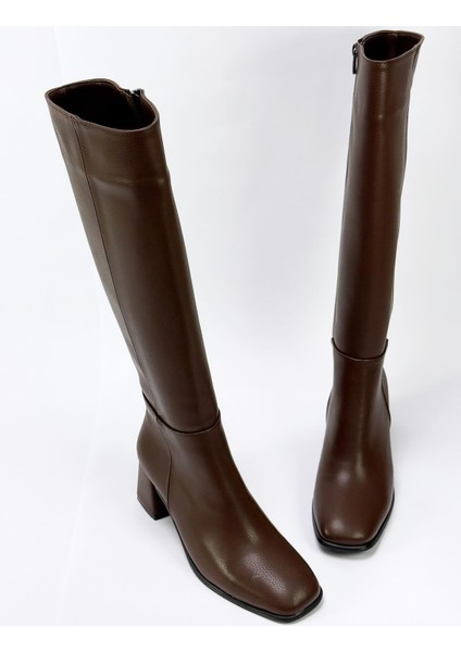 Suni Deri 6 cm Topuklu Içi Kürklü Çizme fiyatları