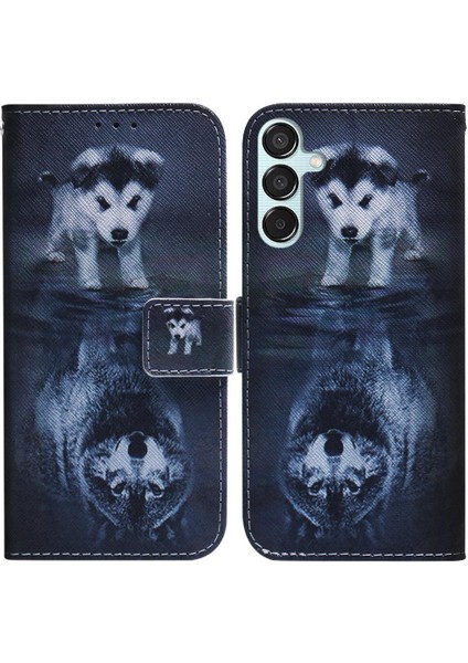 Samsung Galaxy Flip Için Flip CASE/F15 5g Kart Yuvaları Manyetik Kapatma Pu (Yurt Dışından)