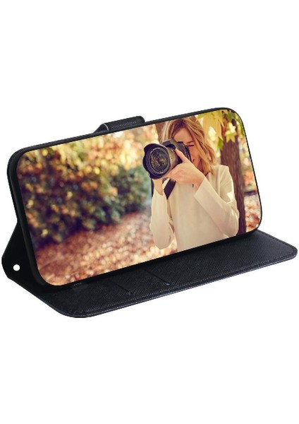 Samsung Galaxy Flip Için Flip CASE/F15 5g Kart Yuvaları Manyetik Kapatma Pu (Yurt Dışından)