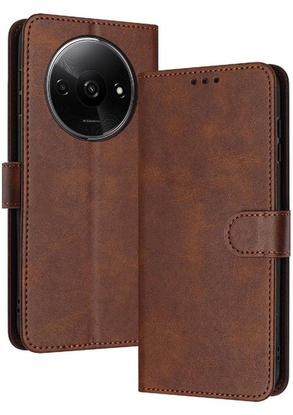 Toka Pu Deri Saf Kart Yuvası ile Xiaomi Redmi A3 Için Flip Case (Yurt Dışından)