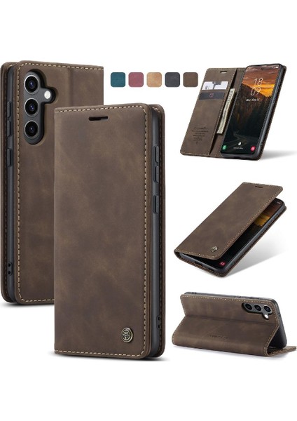 Samsung Galaxy S24 Artı Manyetik Kapatma Darbeye Vintage Için Flip Case (Yurt Dışından)