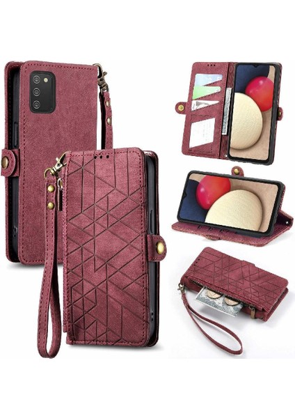 Samsung Galaxy A02S Cüzdan Için Flip Case Basit Iş Kapak Kılıfı (Yurt Dışından)