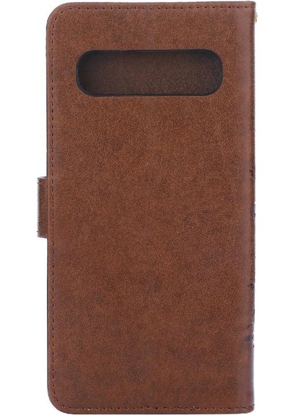 Samsung Galaxy S10 Için Kickstand Durumda Bilek Kayışı Manyetik Kapatma Pu (Yurt Dışından) indirimleri