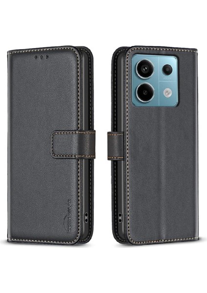 Xiaomi Poco X6 Cüzdan Çoklu Kart Yuvası Deri Kılıf Iş Için Flip Case (Yurt Dışından)