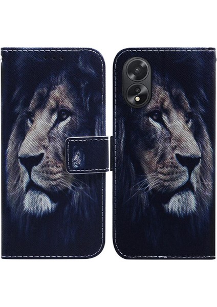 Oppo A38 4g Için Flip CASE/A18 4g Kart Yuvaları Cüzdan Boyalı Pu Deri (Yurt Dışından)