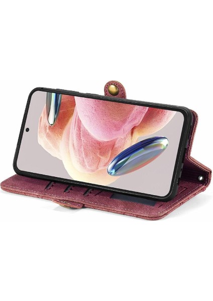 Xiaomi Redmi Not 12 Için Flip Case 4g Darbeye Deri Kılıf Kapak Çevirin (Yurt Dışından)