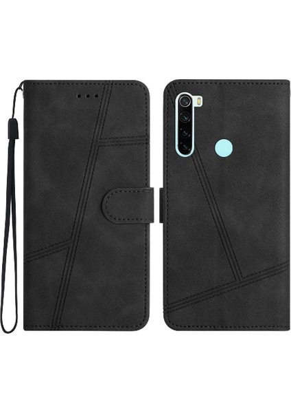 Xiaomi Redmi Not 8t Için Flip Case Cüzdan Pu Deri Tam Koruma Bilek (Yurt Dışından)