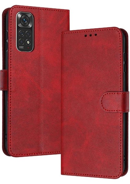 Xiaomi Redmi Not 11 Için Flip Case Toka Pu Deri ile 4g Saf Renk (Yurt Dışından)