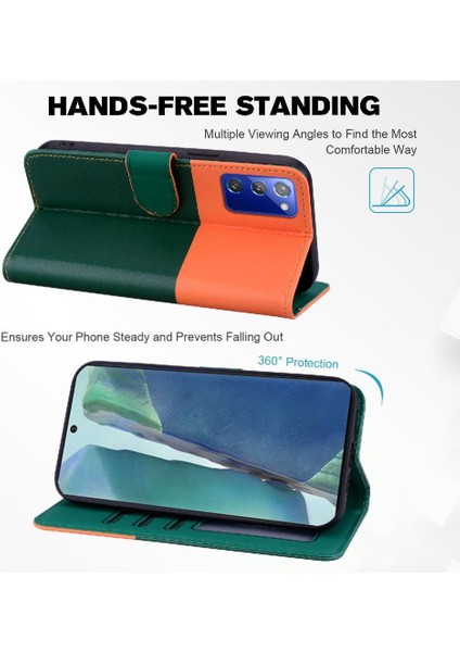 Samsung Galaxy Not 20 Için Kılıf Cüzdan Basit Iş Deri Kılıf Flip (Yurt Dışından) modelleri