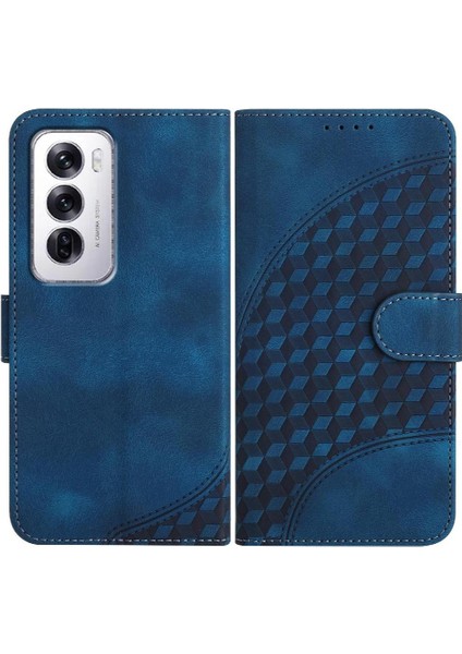Oppo Flip 12 5g Geometrik Desen Flip Iş Pu Deri Için Flip Case (Yurt Dışından)