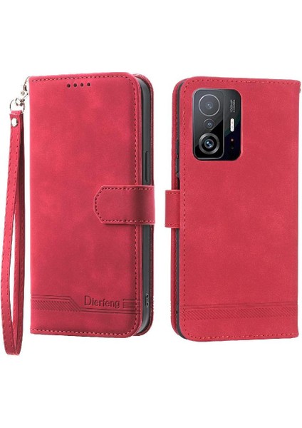 Xiaomi 11T/11T Pro Bileklik Premium Manyetik Kapatma Nakit Için Flip Case (Yurt Dışından)