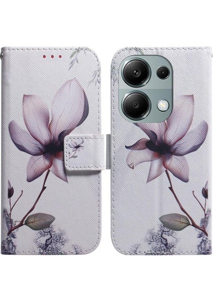 Xiaomi Poco M6 Pro 4g Kart Yuvaları Için Flip Case Boyalı Pu Deri (Yurt Dışından)