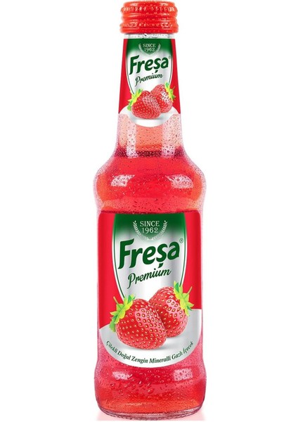 Premium Çilekli Vitaminli Maden Suyu 250 ml x 24 Adet