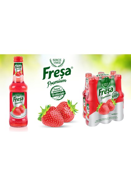 Premium Çilekli Vitaminli Maden Suyu 250 ml x 24 Adet