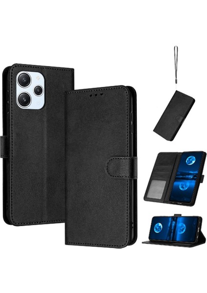 Xiaomi Poco M6 Pro 5g Için Flip Case Kickstand ile Kart Yuvası ile Toka (Yurt Dışından)