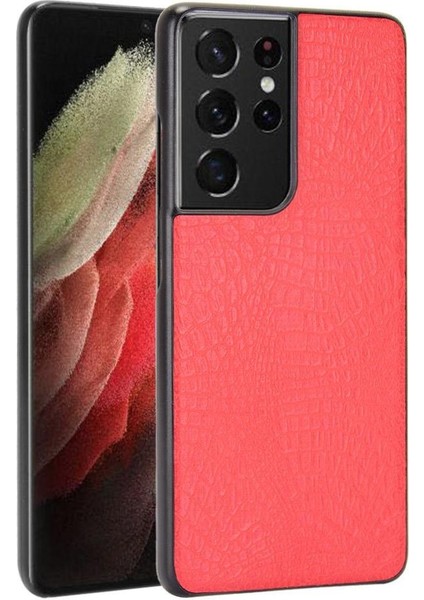 Samsung Galaxy S21 Ultra Klasik Timsah Kapak Için Şık Klasik Kılıf (Yurt Dışından)