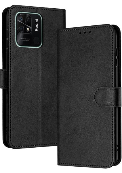 Kart Yuvası ile Toka ile Xiaomi Redmi 10C Pu Deri Için Flip Case (Yurt Dışından)