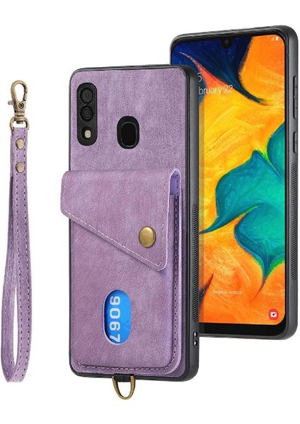 Samsung Galaxy A30/A20 Çok Fonksiyonlu Kart Yuvası Premium Deri (Yurt Dışından) fırsatları