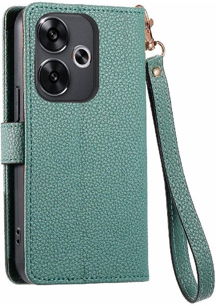 Xiaomi Poco F6 Cüzdan Fermuar Aşk Için Flip Case Darbeye Deri Kılıf (Yurt Dışından)