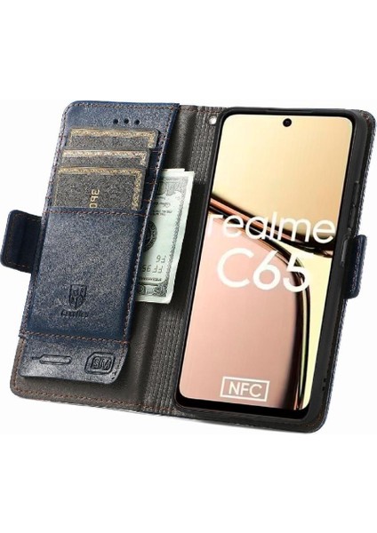 Realme C65 Çok Renkli Ekleme Iş Cüzdan Çoklu Kart Için Flip Case (Yurt Dışından) fırsatları