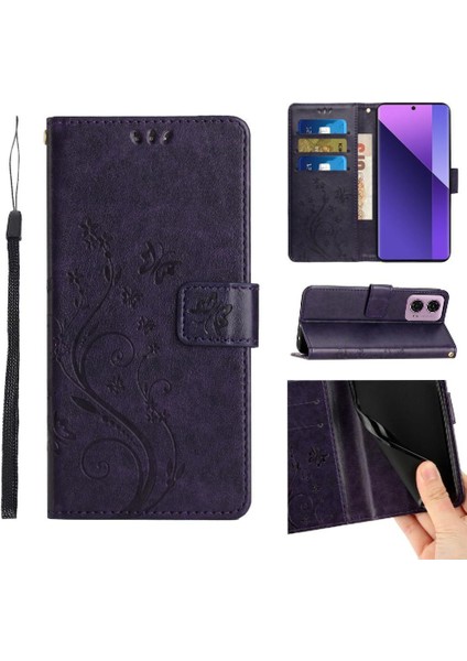 Motorola Moto G24 Kart Tutucu Pu Deri Bilek Kayışı Kapatma Için Filp Durumda (Yurt Dışından)