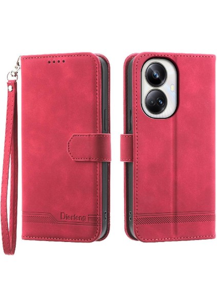 Realme 10 Pro Artı Manyetik Kapatma Nakit Cep Bileklik Için Flip Case (Yurt Dışından)